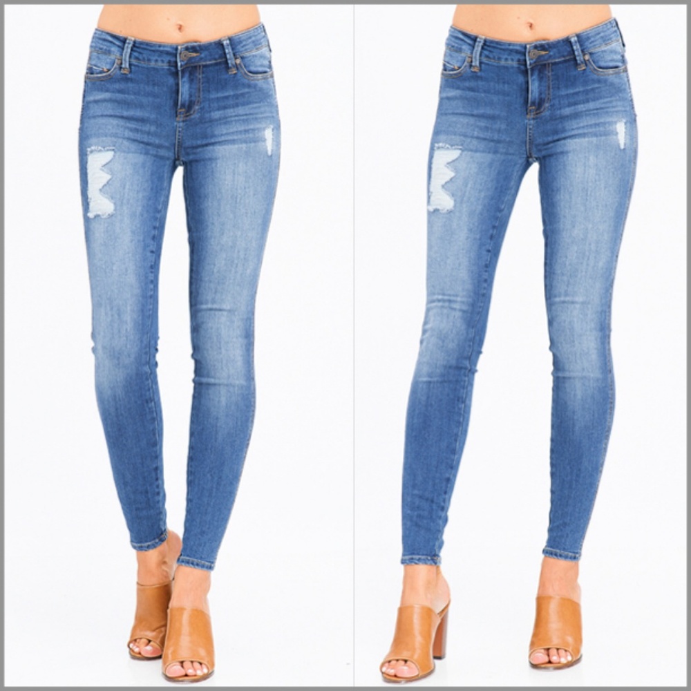 Body Sculpt Slimming Distressed Skinny Jeans - Picture 3 of 4
